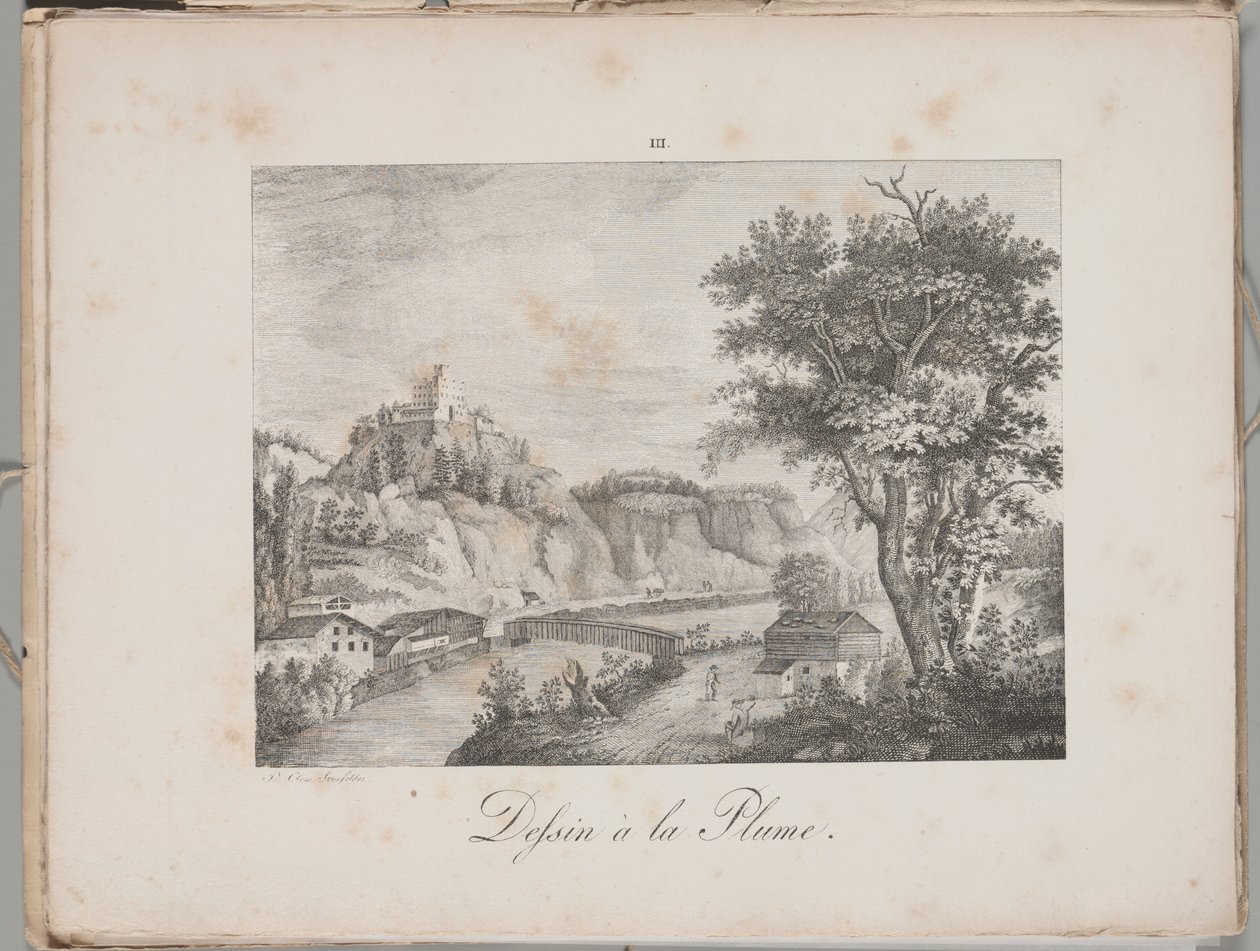 Taş Baskı Sanatı: Landeck in Tirol, Levha III by Alois Senefelder
