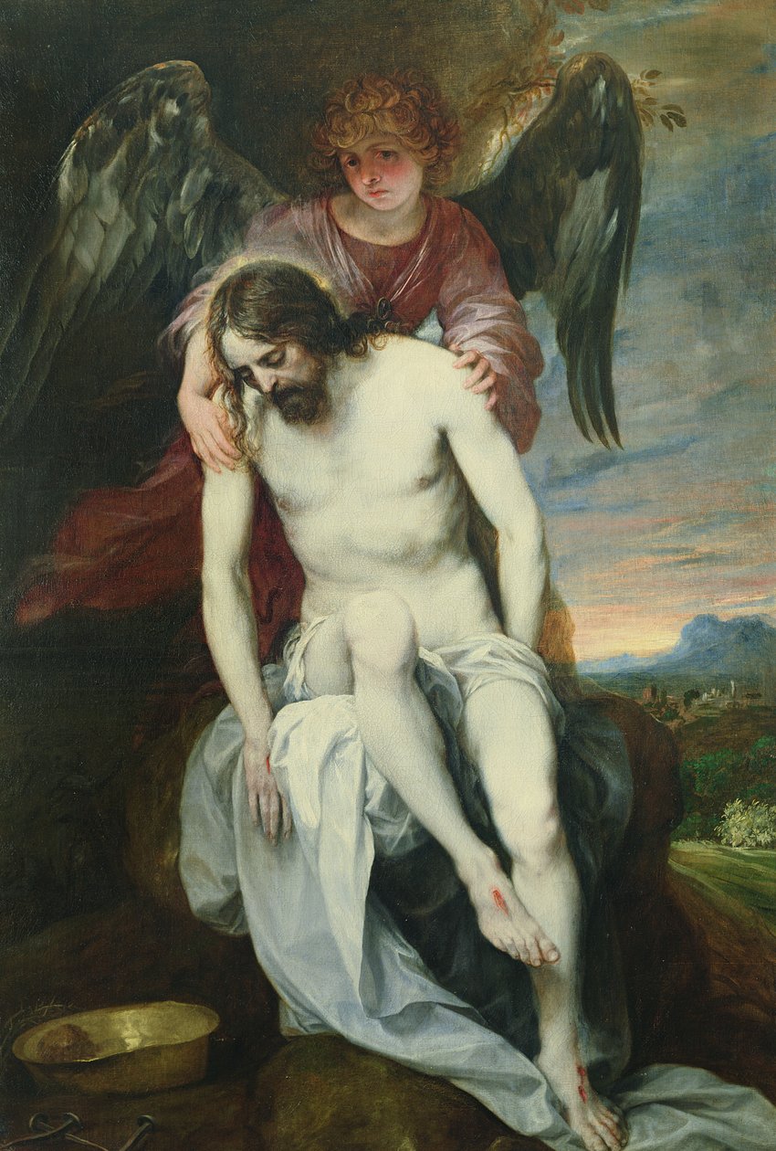 Bir Melek Tarafından Desteklenen Ölü İsa, c.1646-52 by Alonso Cano