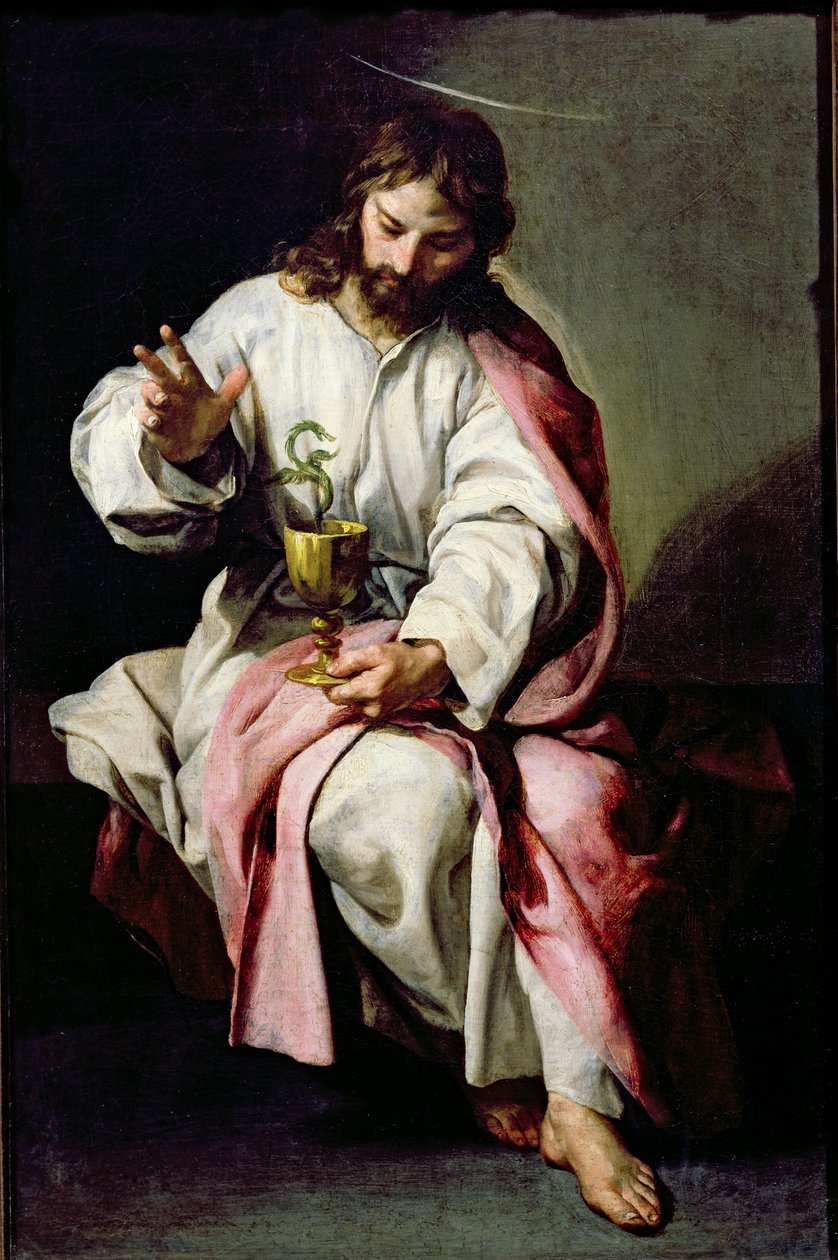 Aziz John the Evangelist ve Zehirli Kupa, 1636-38 by Alonso Cano