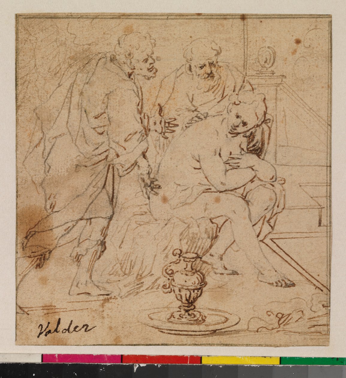 Susannah ve Yaşlılar (rekto) by Alonso (follower of) Cano