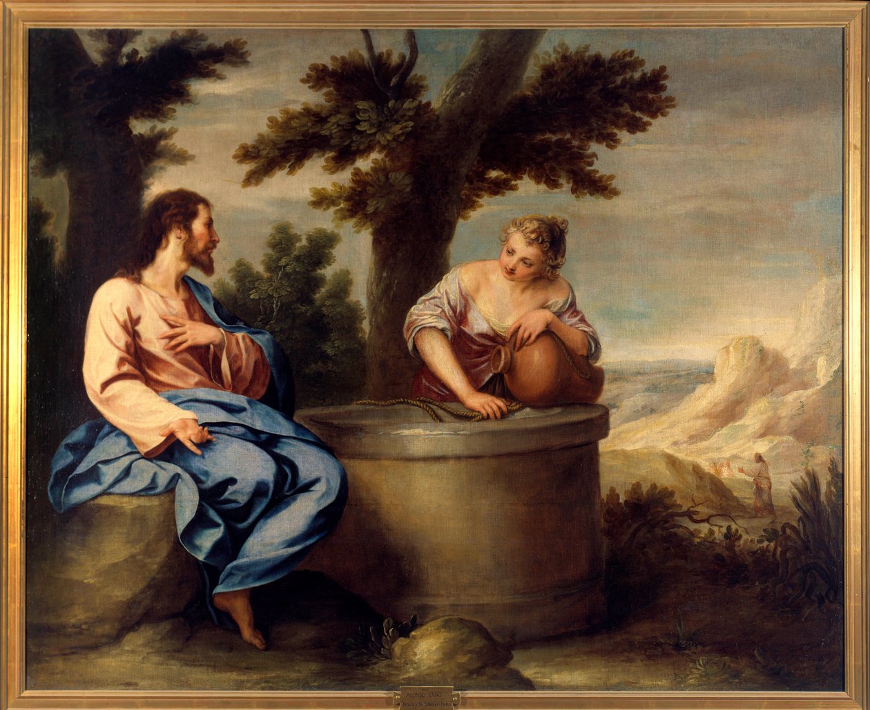 İsa ve Samiriyeli. Cano Alonso (1601-1667), ec tarafından boyama. esp. by Alonso Cano
