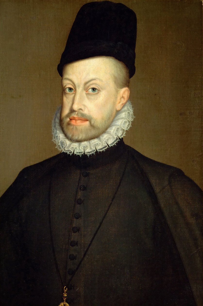 Philip II'nin portresi 1527-1598, İspanya ve Portekiz Kralı, 1568 by Alonso Sánchez Coello