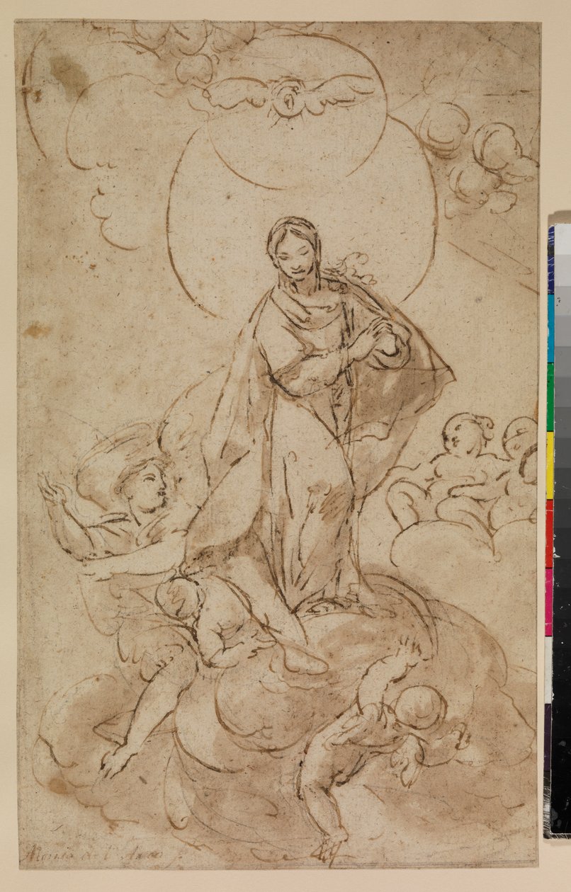 Immaculate Conception Bakiresi, recto, 17. yüzyıl by Alonso del Arco