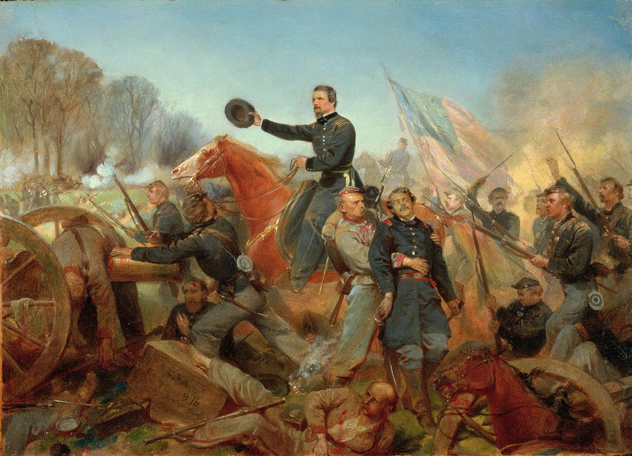 Wilderness Savaşı, Spotsylvania Adliyesine Saldırı, Virginia, 1865 by Alonzo Chappel