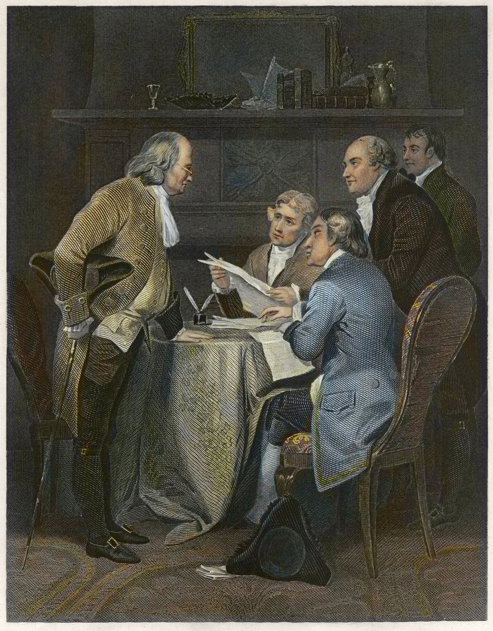 1776'da Bağımsızlık Bildirgesi'nin hazırlanması by Alonzo Chappel
