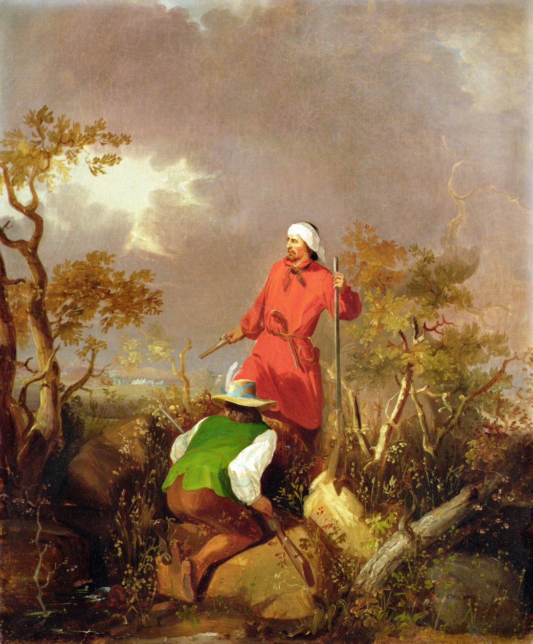 Frontiersmen (tuval üzerine yağlı boya) by Alonzo Chappel