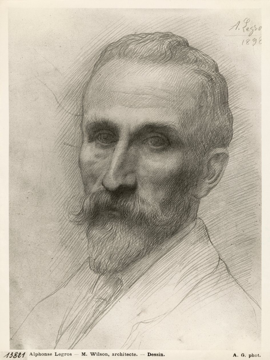 Bay Wilson, mimar, 1898 (karton üzerine gümüş nokta) by Alphonse Legros