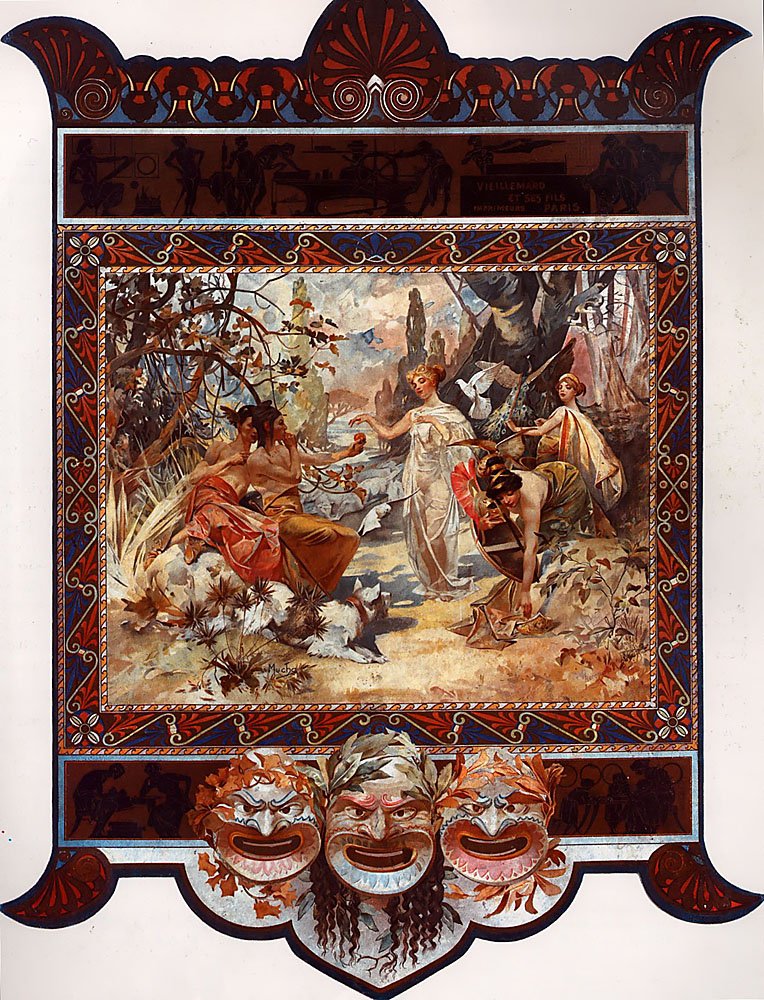  The Judgement of Parisn by Alphonse Mucha