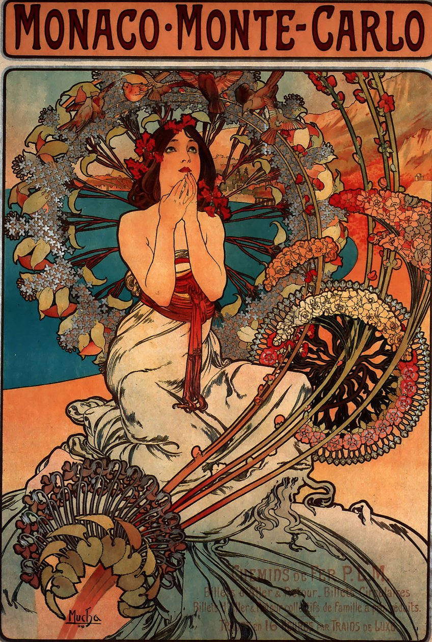 Monako Monte Carlo by Alphonse Mucha