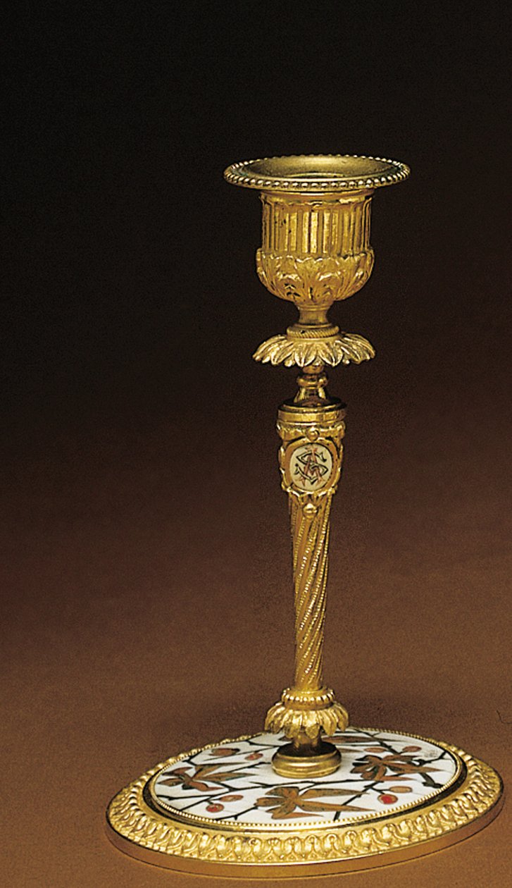 Bir Napolyon III dört parçalı masa setinden şamdan, Duvinage ve Harinckouk