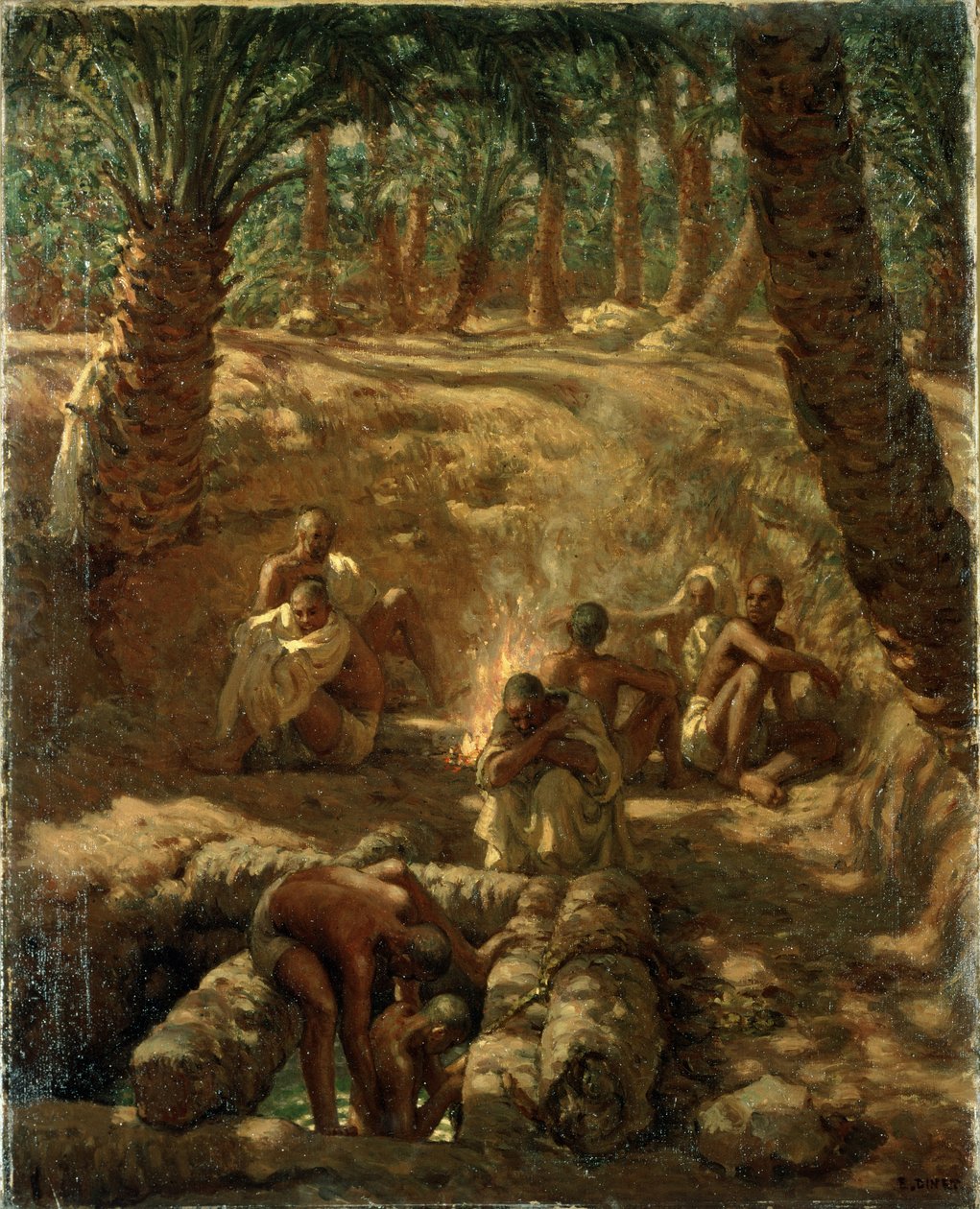 Bir Vaha Kuyusunda Berberiler (tuval üzerine yağlı boya) by Alphonse Etienne Dinet