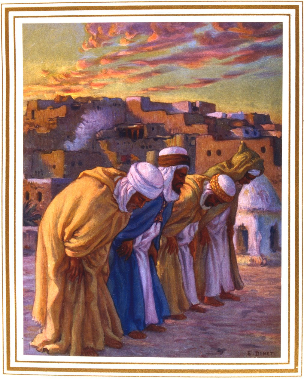 El Rekaa veya Eğim Eğilim Duası, 1918 by Alphonse Etienne Dinet