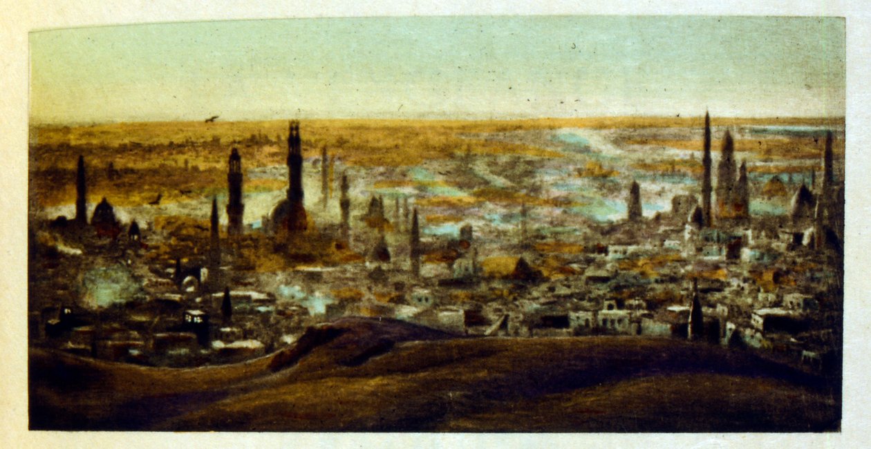Arap yaşamının 'Serap' Sahnelerinden Dinet'in illüstrasyonu. 1906. Seraplar, Scénes De La Vie Arab, Etienne Dinet tarafından, Silman Ben Ibrahim Bamer'in yorumuyla resimlendi. Nasreddine Dinet, Alphonse-Étienne Dinet olarak doğdu; (1861-192 by Alphonse Etienne Dinet