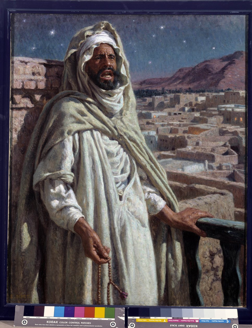 Müezzin, caminin namaza çağıran bir üyesi (tuval üzerine yağlıboya) by Alphonse Etienne Dinet