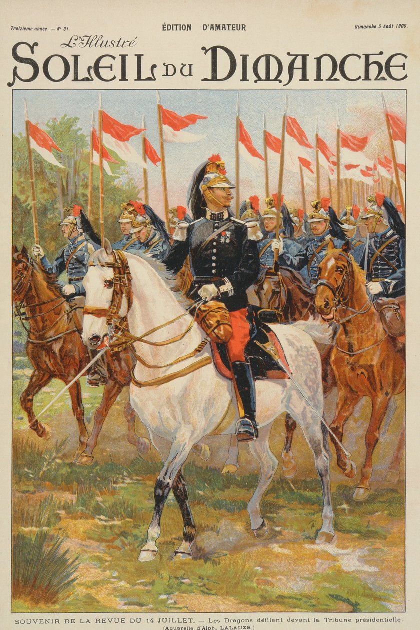 14 Temmuz, Başkanlık standının önünde geçit töreni yapan Dragon alayının gözden geçirilmesi, 5 Ağustos 1900 