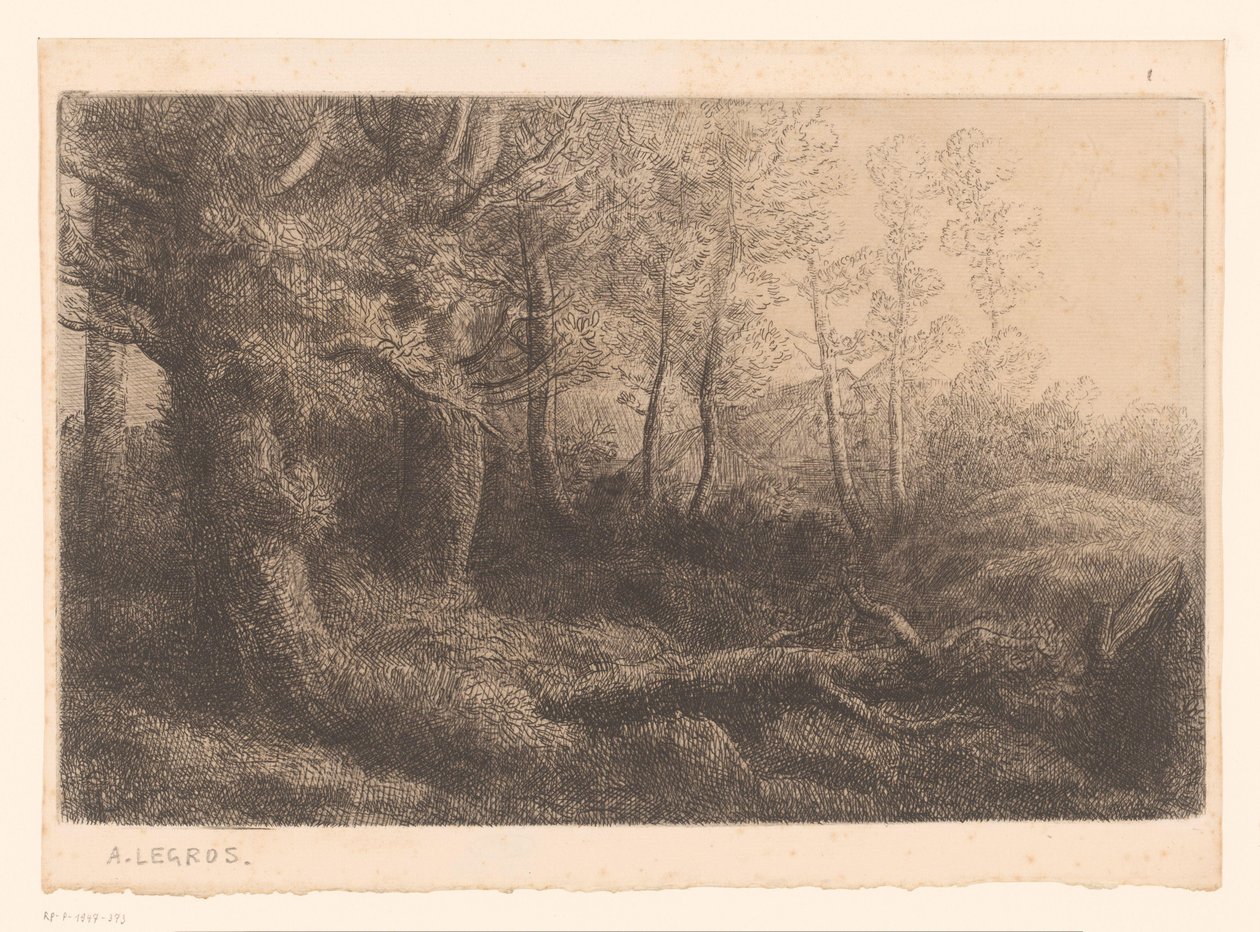Orman manzarası by Alphonse Legros (attributed to)