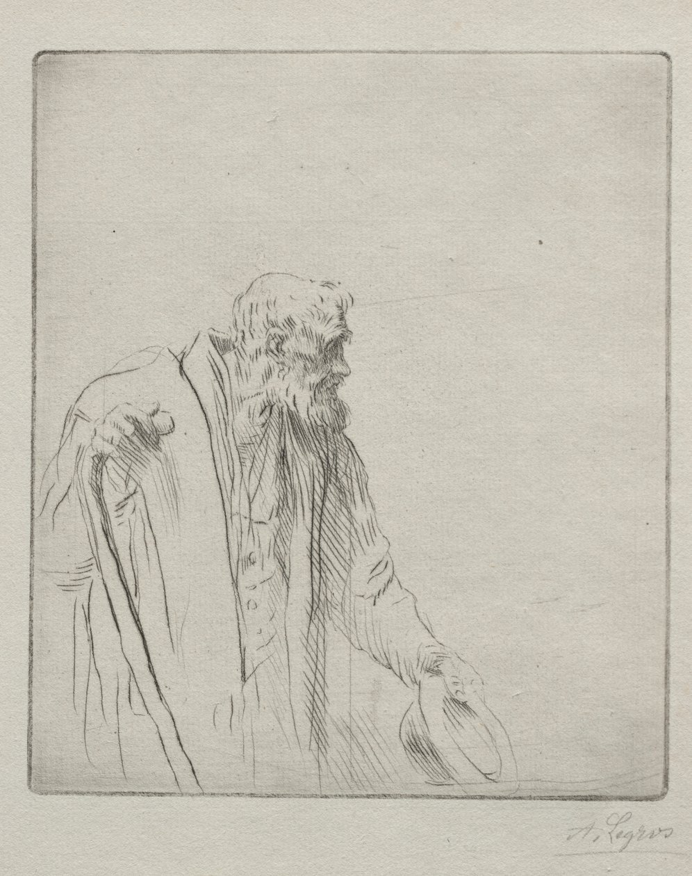 bir dilenci by Alphonse Legros