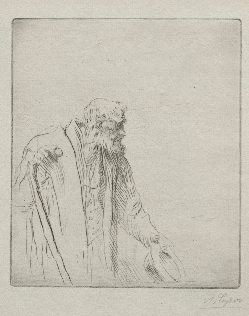 Bir Dilenci. by Alphonse Legros