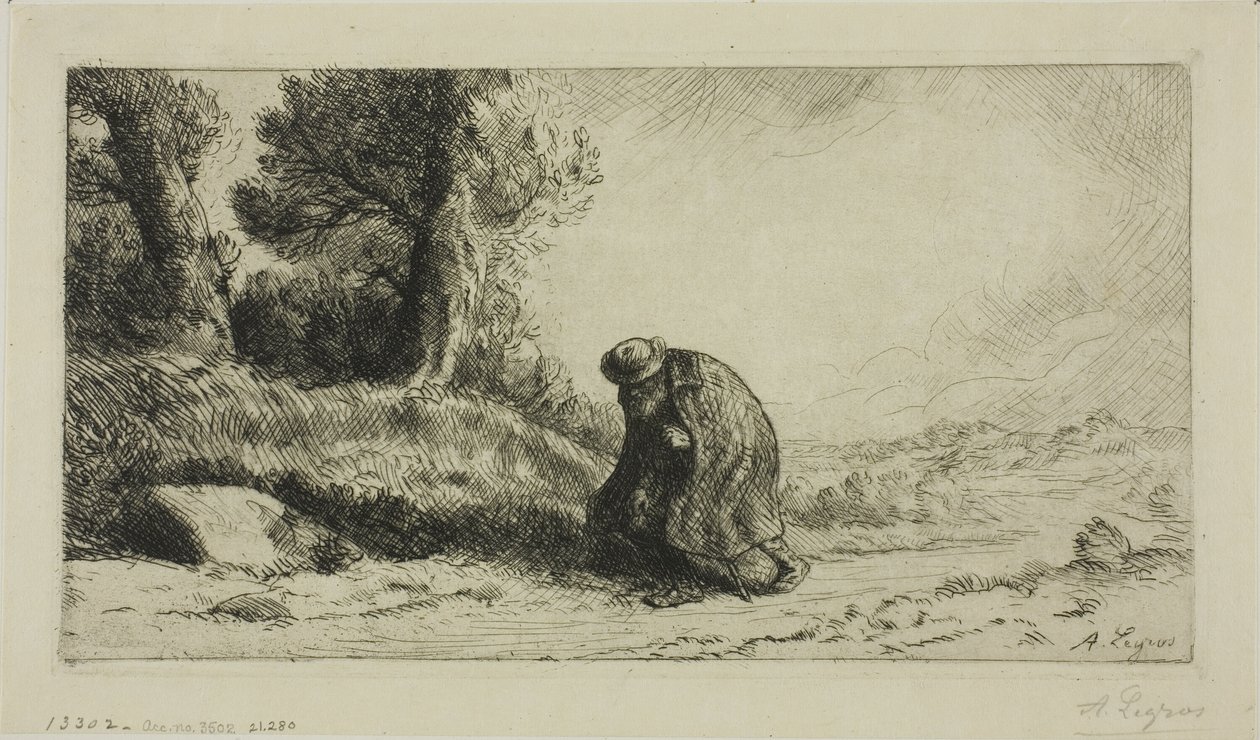 Bir Yolda Yürüyen Bir Serseri by Alphonse Legros