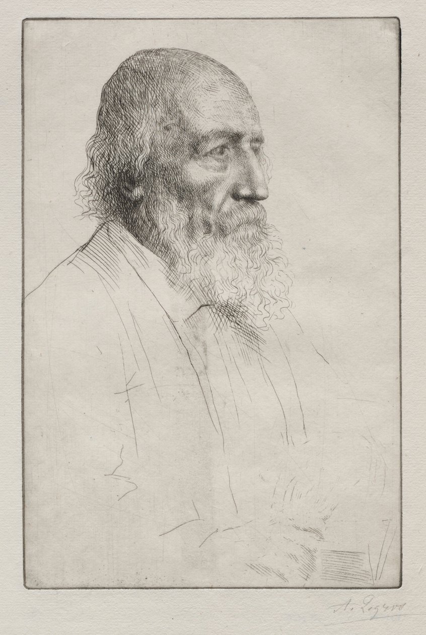 Alfred Lord Tennyson. by Alphonse Legros