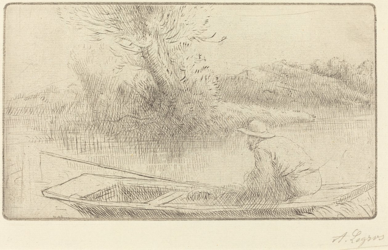 Thames boyunca Thames üzerinde. by Alphonse Legros