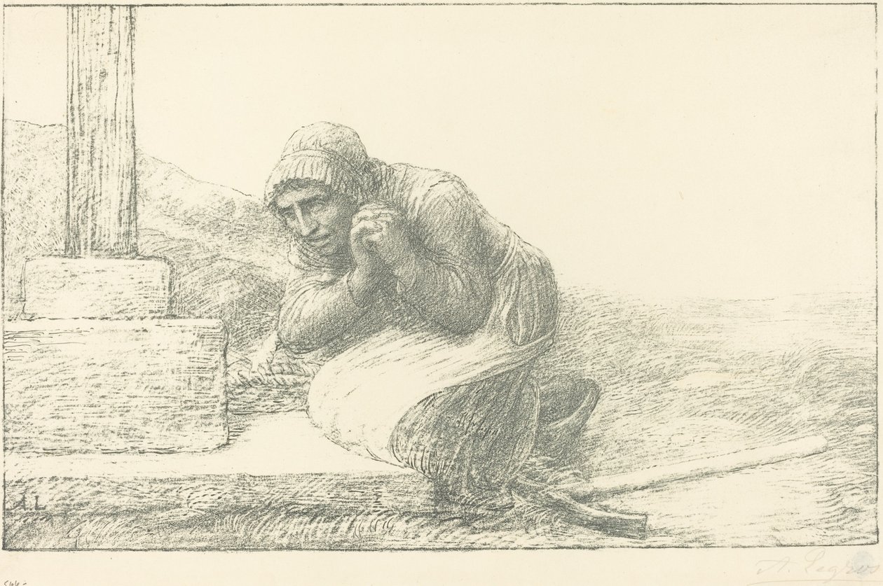 Haç Eteğinde (Au pied de la croix) by Alphonse Legros