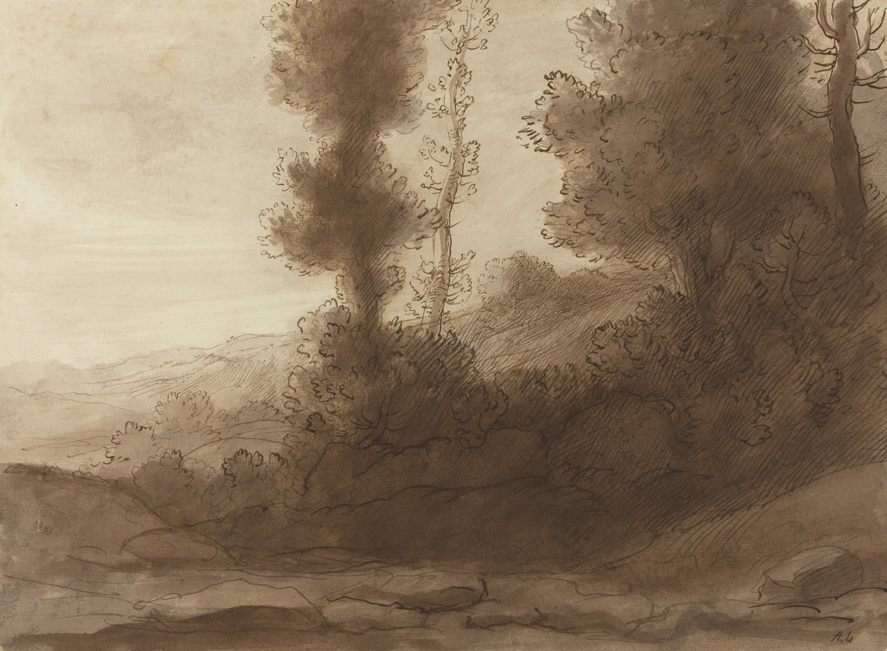 Tepenin Eteğinde. by Alphonse Legros