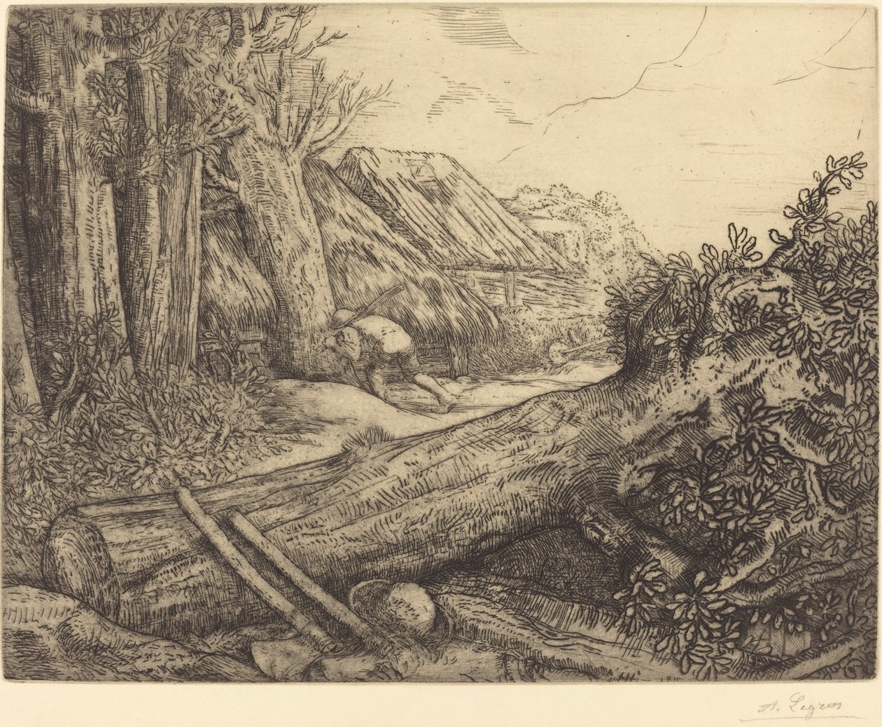 Oduncuların Evinde (Chez les bocherons) by Alphonse Legros