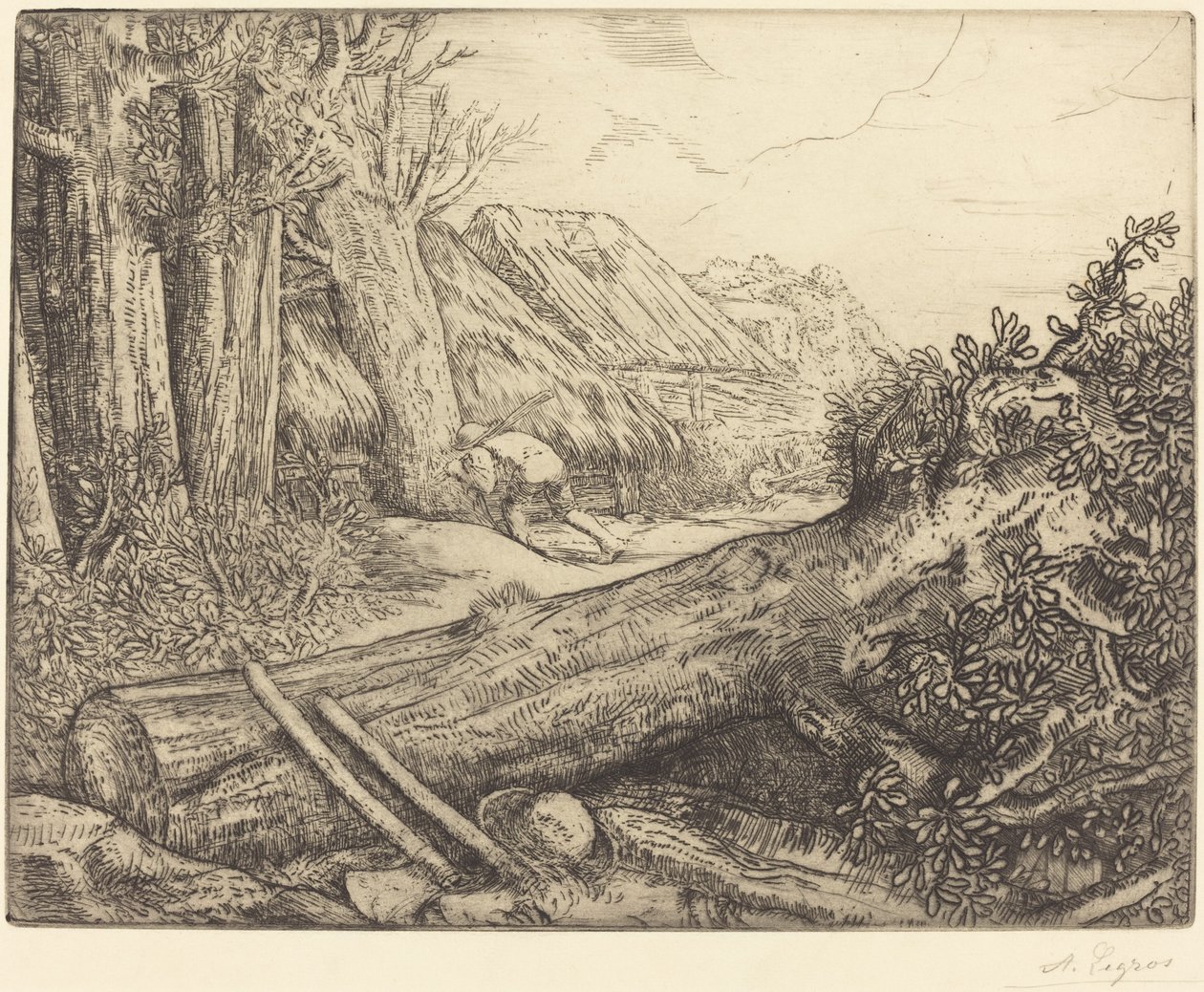Oduncuların Evinde (Chez les bucherons) by Alphonse Legros