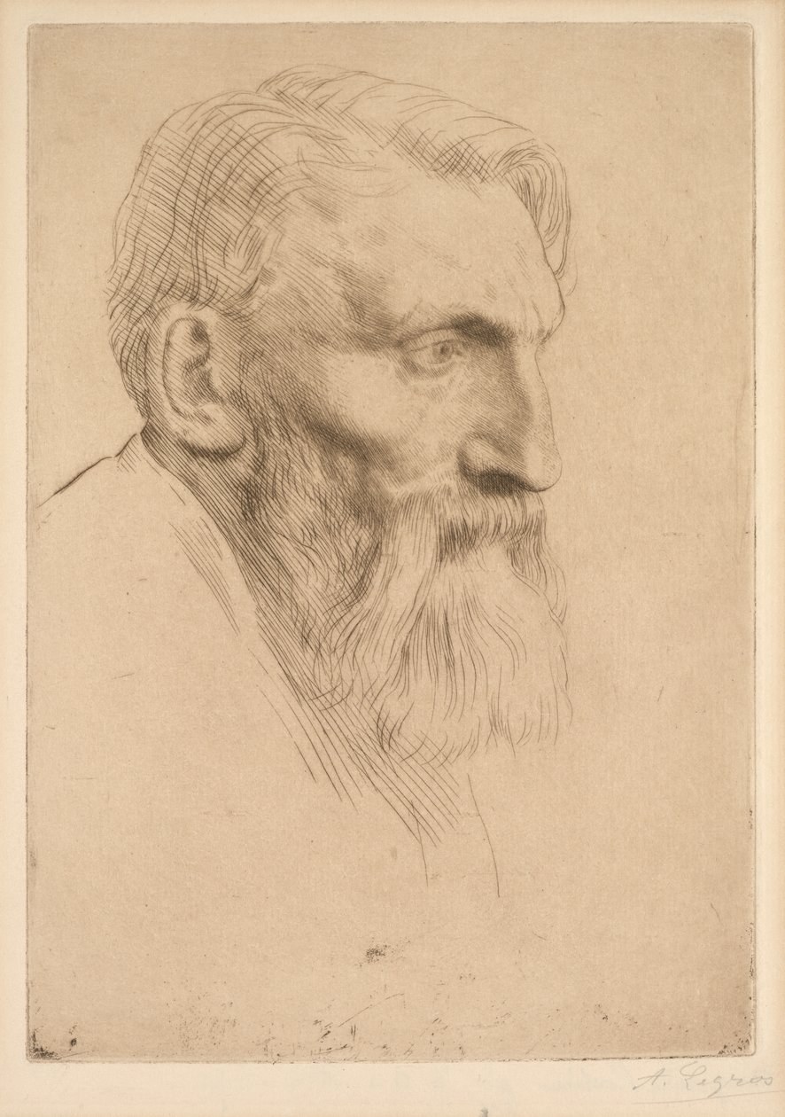 Auguste Rodin, 1881. by Alphonse Legros