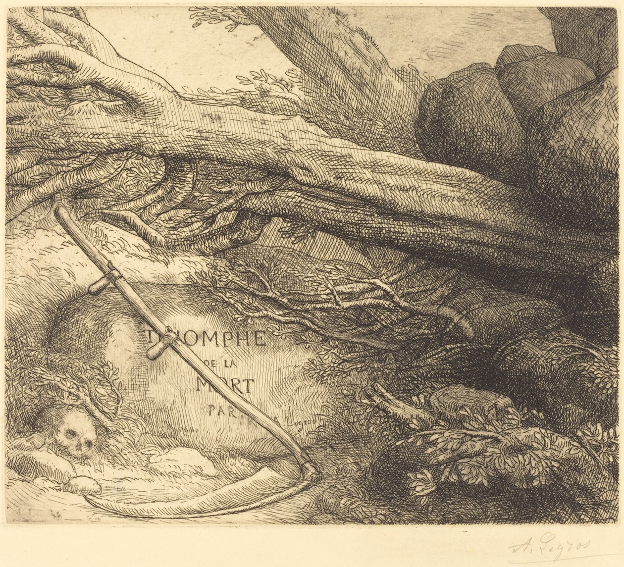 Avalanche: Triumph of Death için Frontispiece by Alphonse Legros