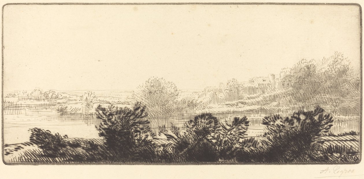 Loire Kenarındaki Loire Kıyıları. by Alphonse Legros