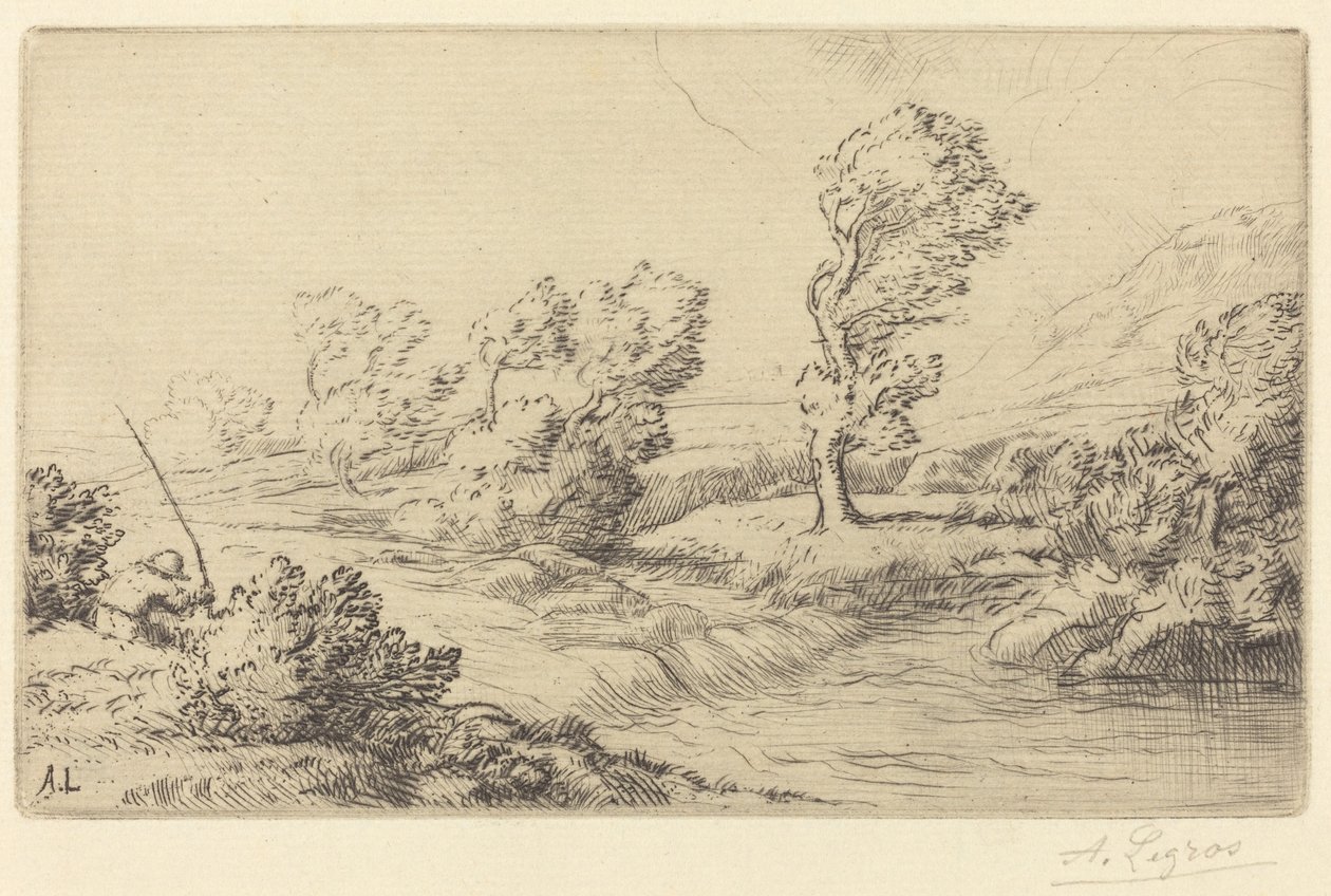Marne Kıyıları (Bord de la Marne) by Alphonse Legros