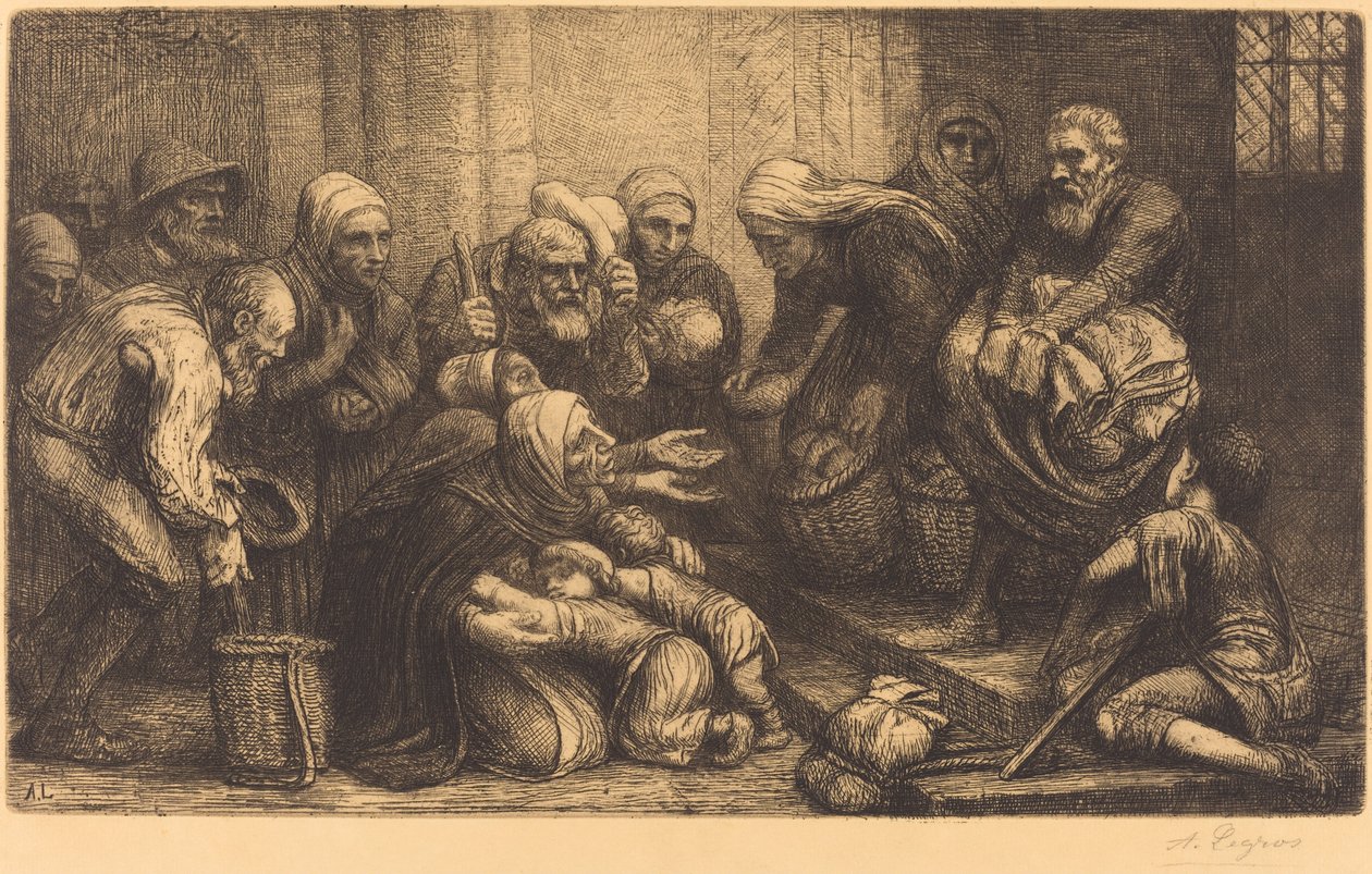 Brüksel dilencileri by Alphonse Legros