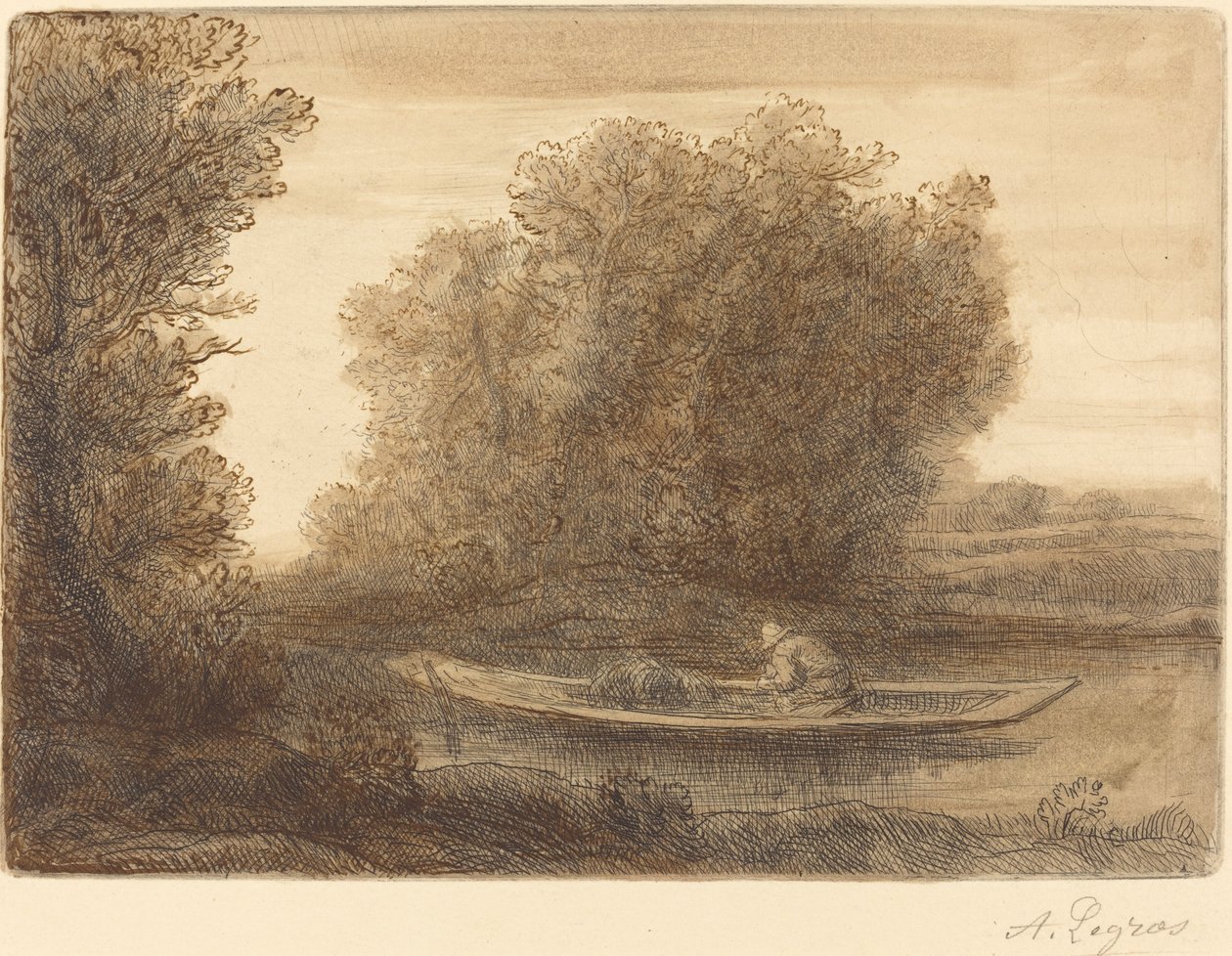Nehirde Bend (Un coin de riviere) by Alphonse Legros