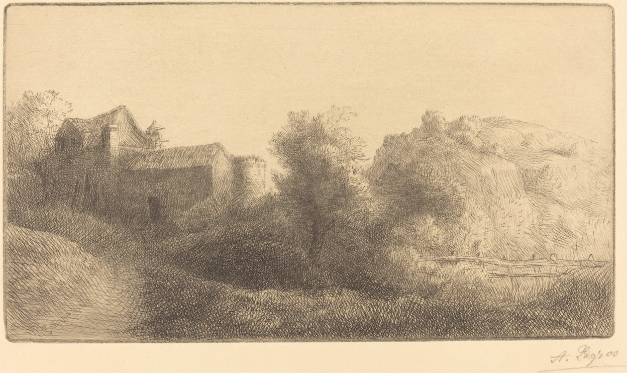 Değirmende Köprü (Le pont du moulin) by Alphonse Legros