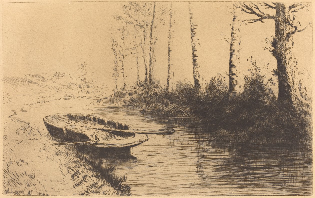 Sabah Işığının Gördüğü Kanal by Alphonse Legros