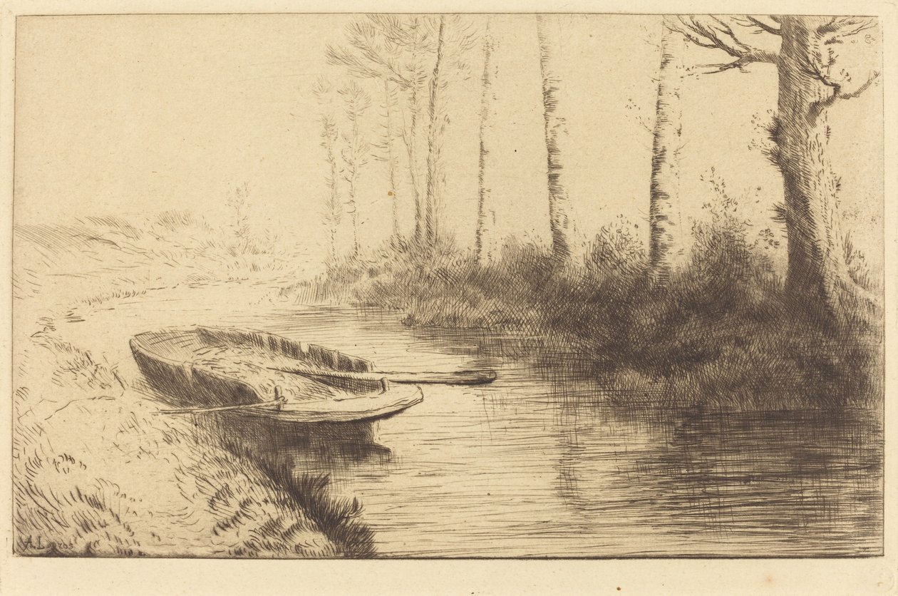Sabah Işığının Gördüğü Kanal by Alphonse Legros