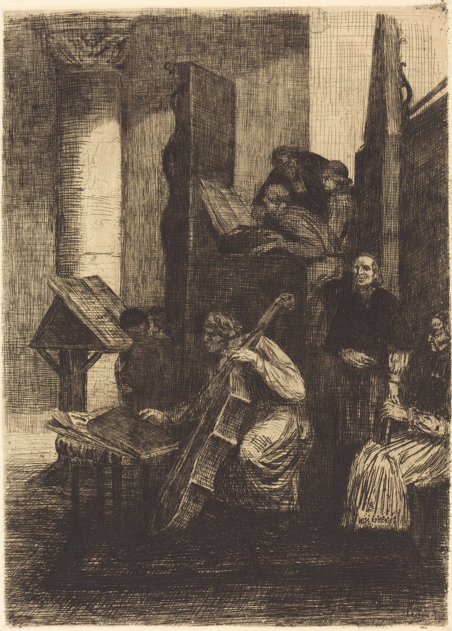 İspanyol Kilisesinde Koro by Alphonse Legros