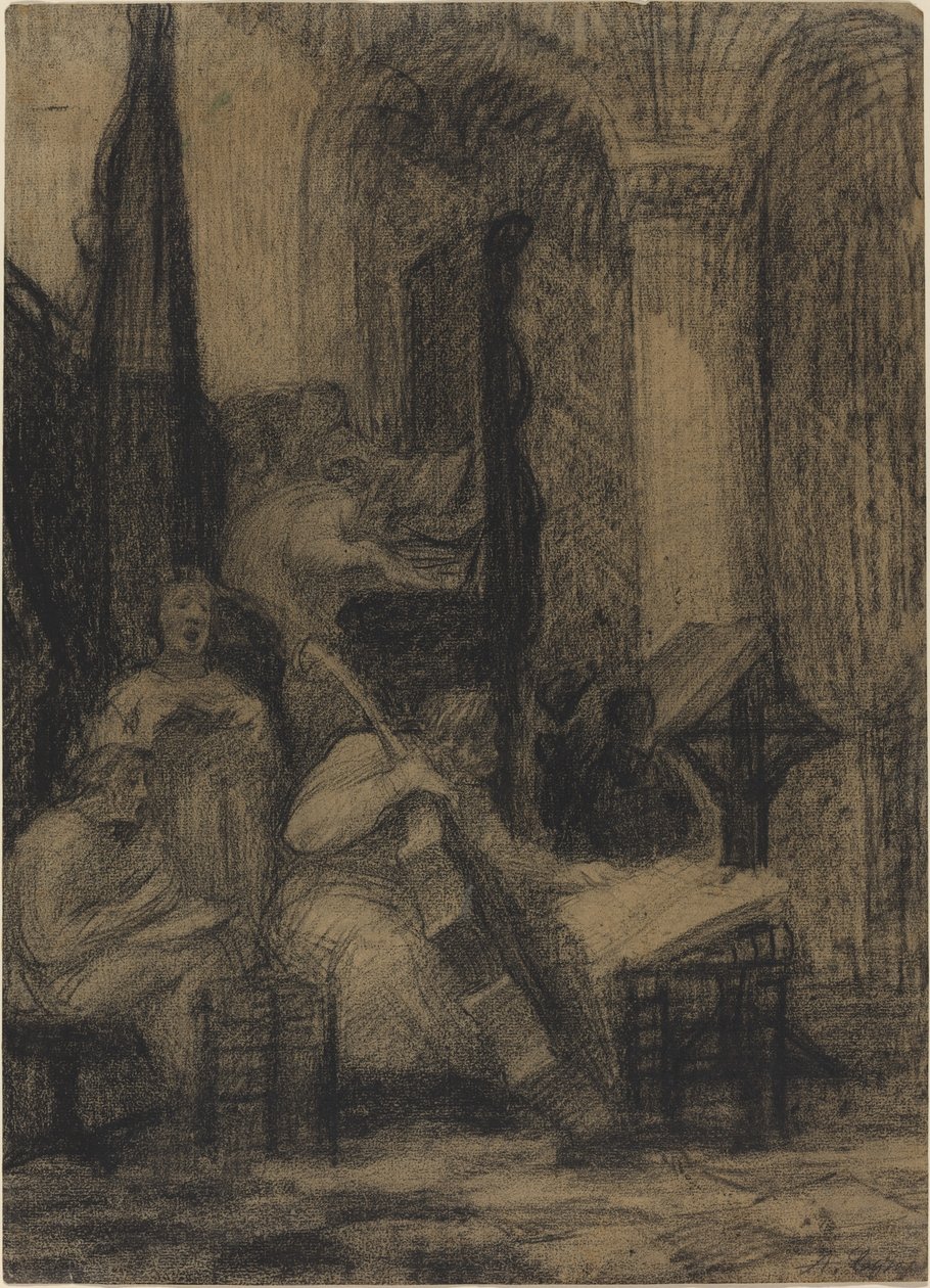 İspanyol Kilisesi Korosu. by Alphonse Legros