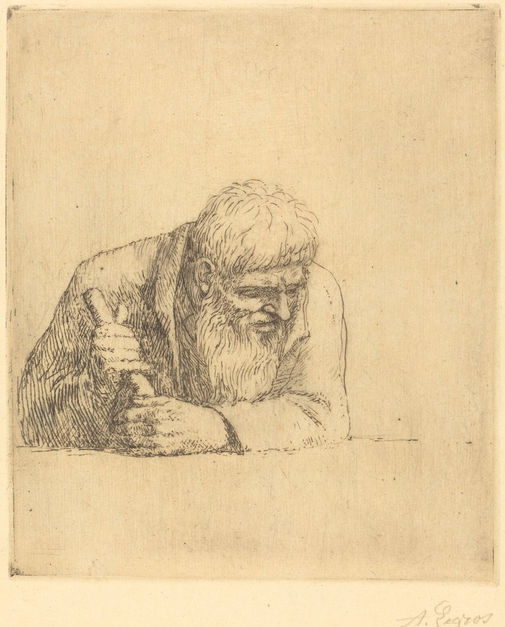 Meraklı Adam Meraklı bir adam. by Alphonse Legros