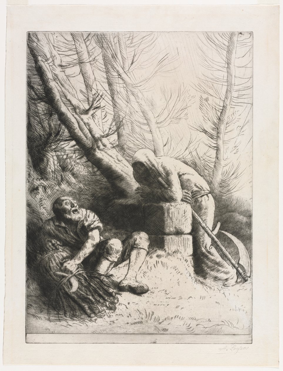 ölüm ve oduncu by Alphonse Legros