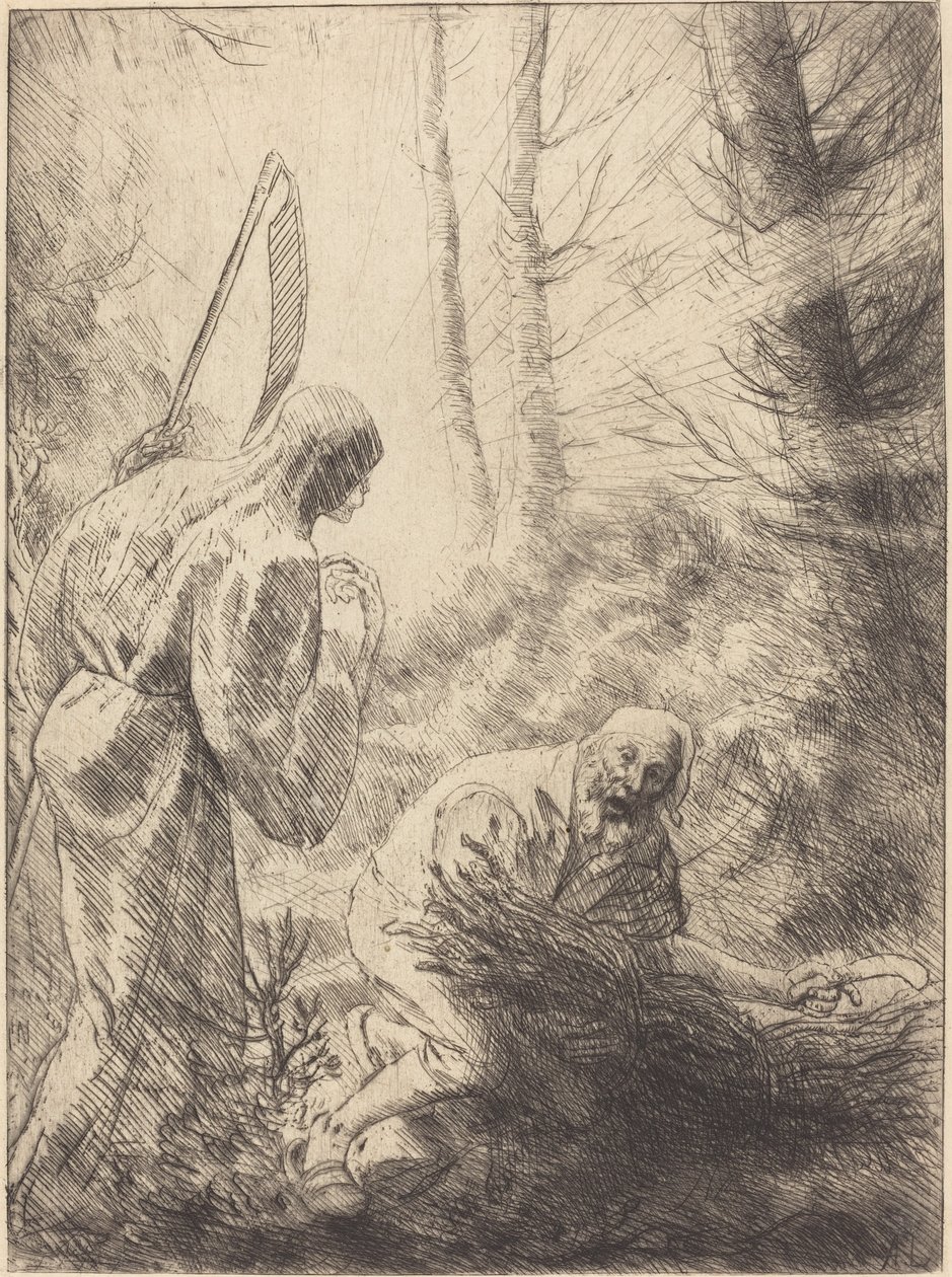 Ölüm ve Oduncu, 2. tabak (La Mort de le bucheron) by Alphonse Legros