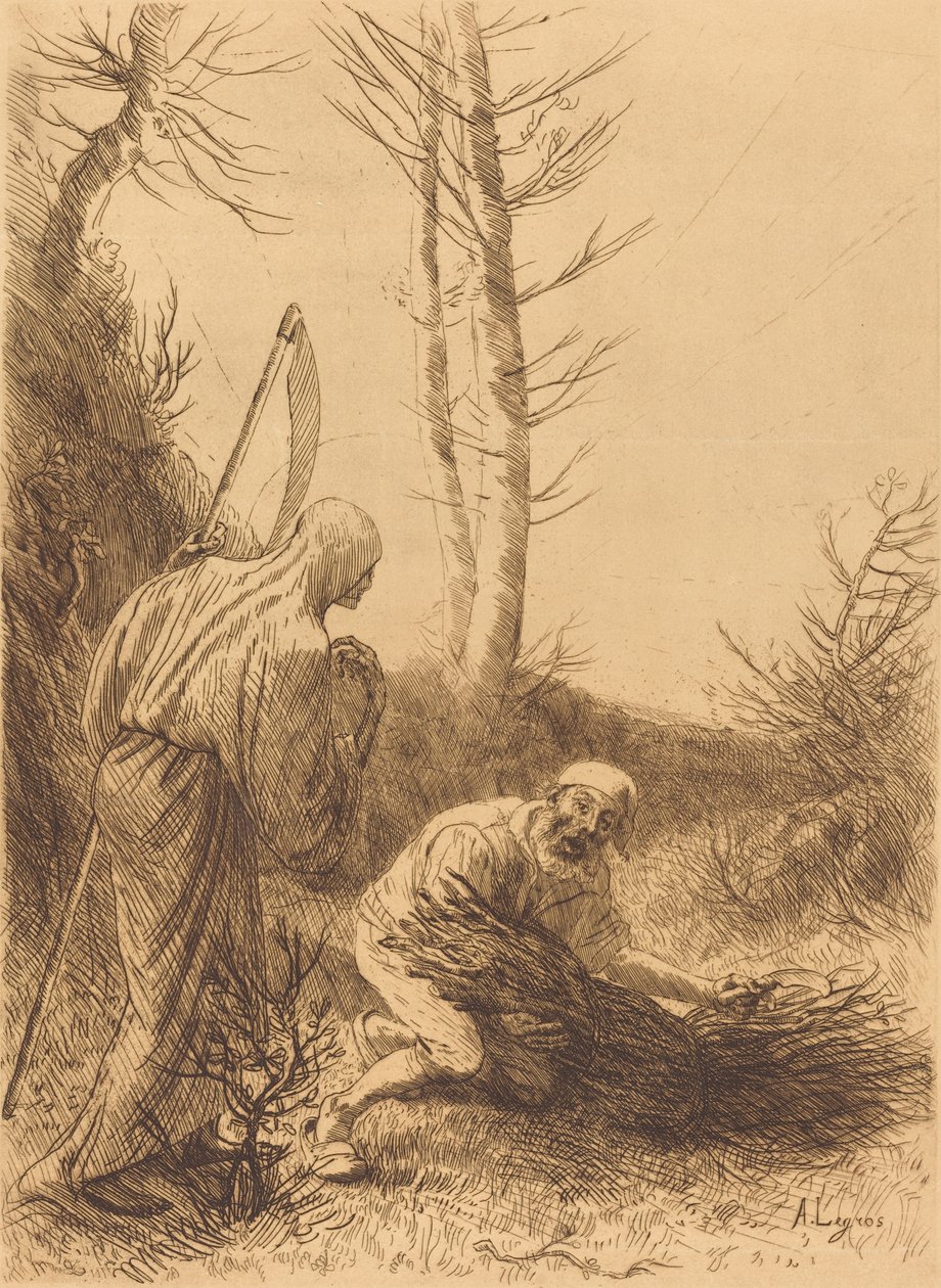 Ölüm ve Oduncu, 2. tabak (Le mort et le bucheron) by Alphonse Legros