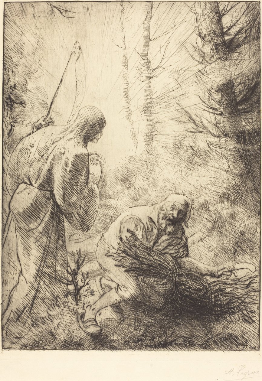 Ölüm ve Oduncu, 2. levha La mort et le bucheron. by Alphonse Legros