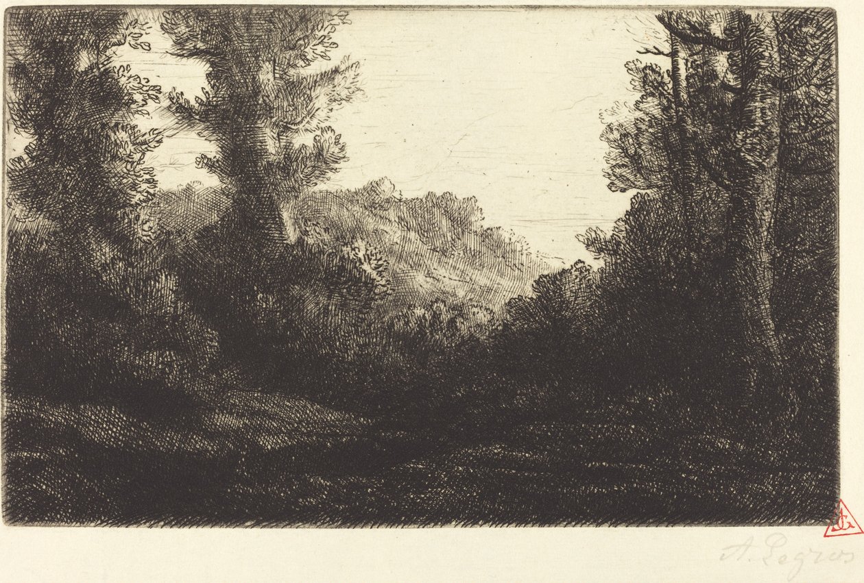 Bir Ağacın Kenarı by Alphonse Legros