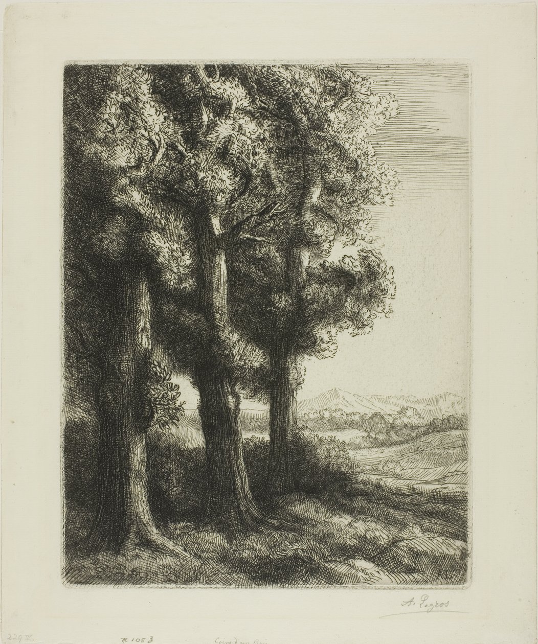 Bir Ağacın Kenarı by Alphonse Legros