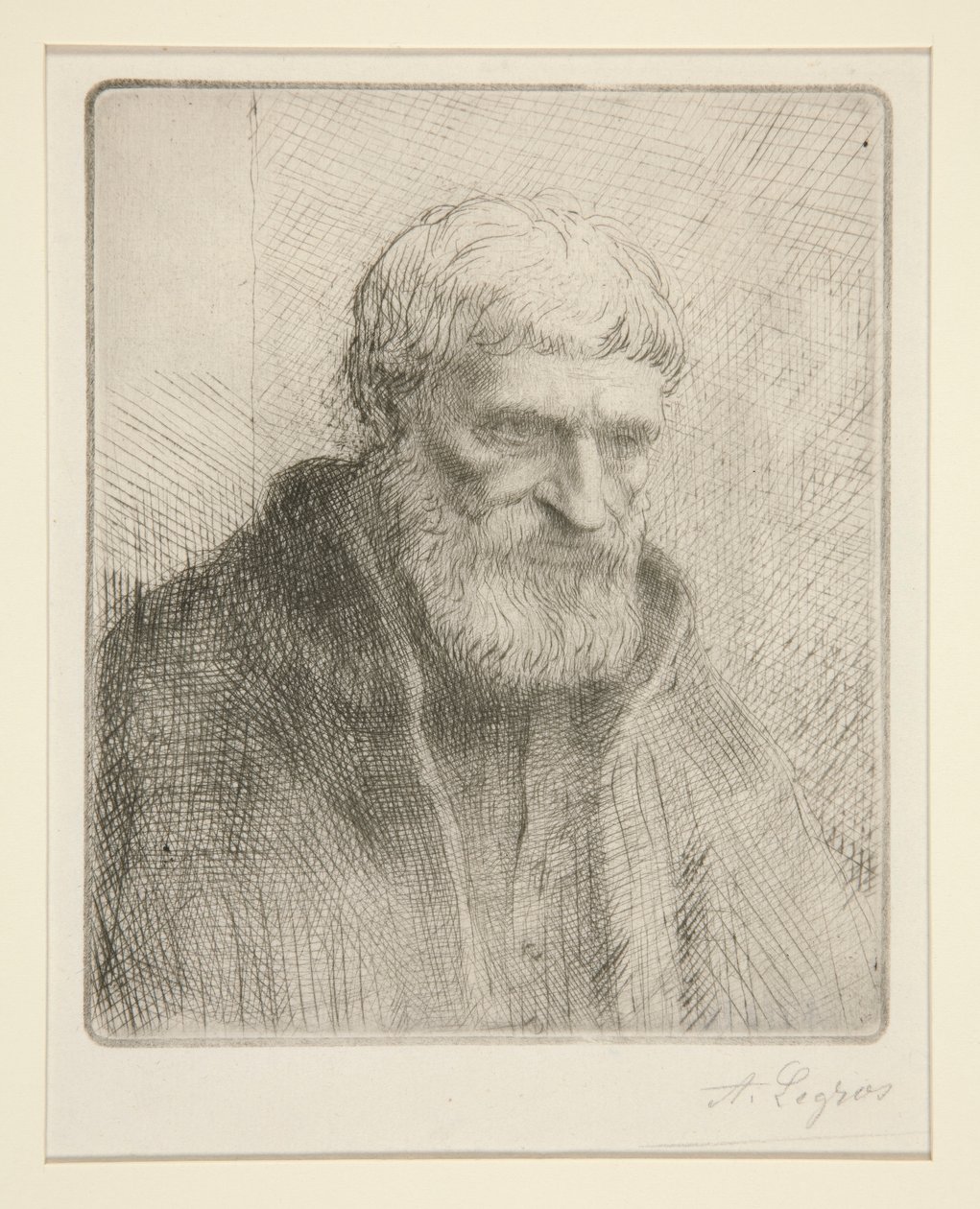 Etude de vieillard (Yaşlı Bir Adamın Çalışması) by Alphonse Legros