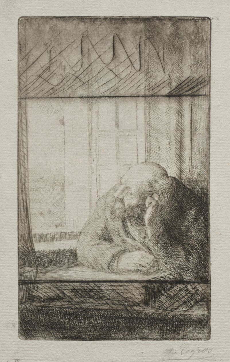 Pencerede Akşam by Alphonse Legros