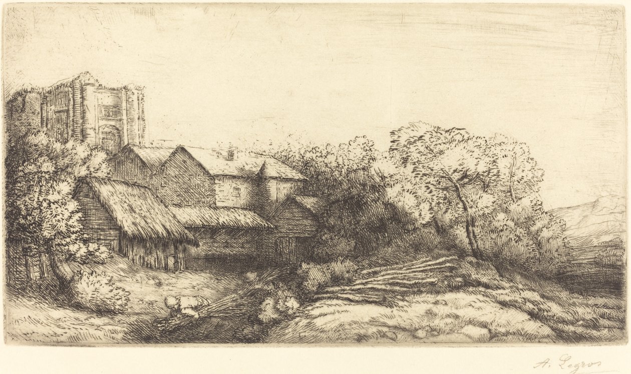 Manastırdaki Çiftlik Manastır Çiftliği. by Alphonse Legros